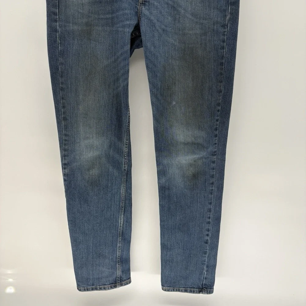Levis Jeans Blue 511 Slim Straight Distressed Denim Stretch Men 31X32 (31X31.5)